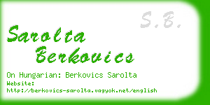 sarolta berkovics business card